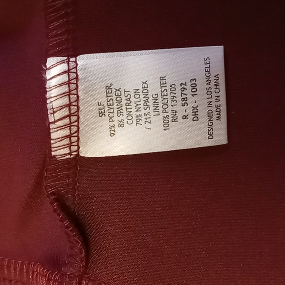 Women's Burgundy Dress - Picture 5 of 5